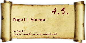 Angeli Verner névjegykártya
