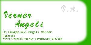 verner angeli business card